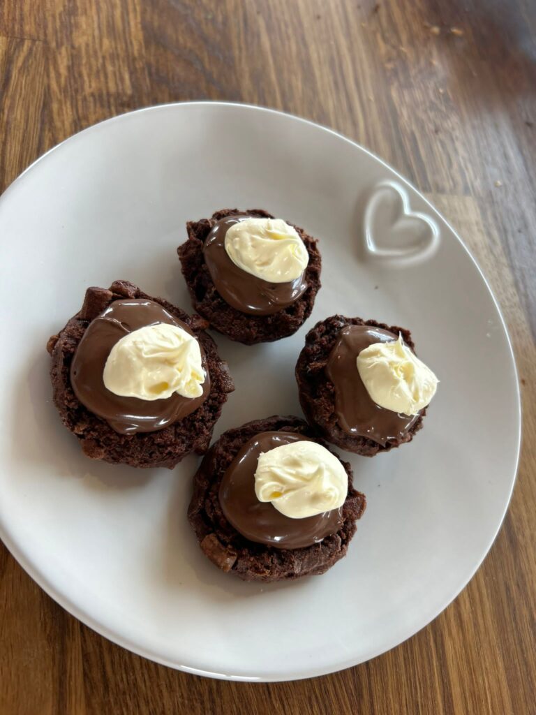 Chocolate scones on a plate