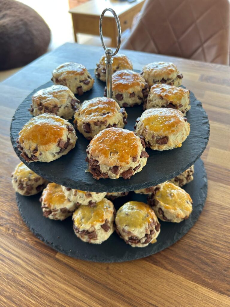 A display of scones